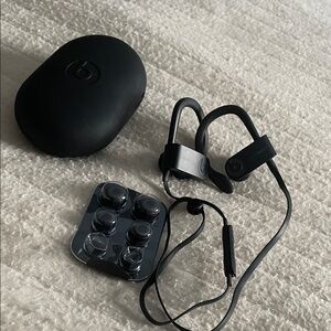 Beats Powerbeats Black Wireless Earbuds with Charging Case
